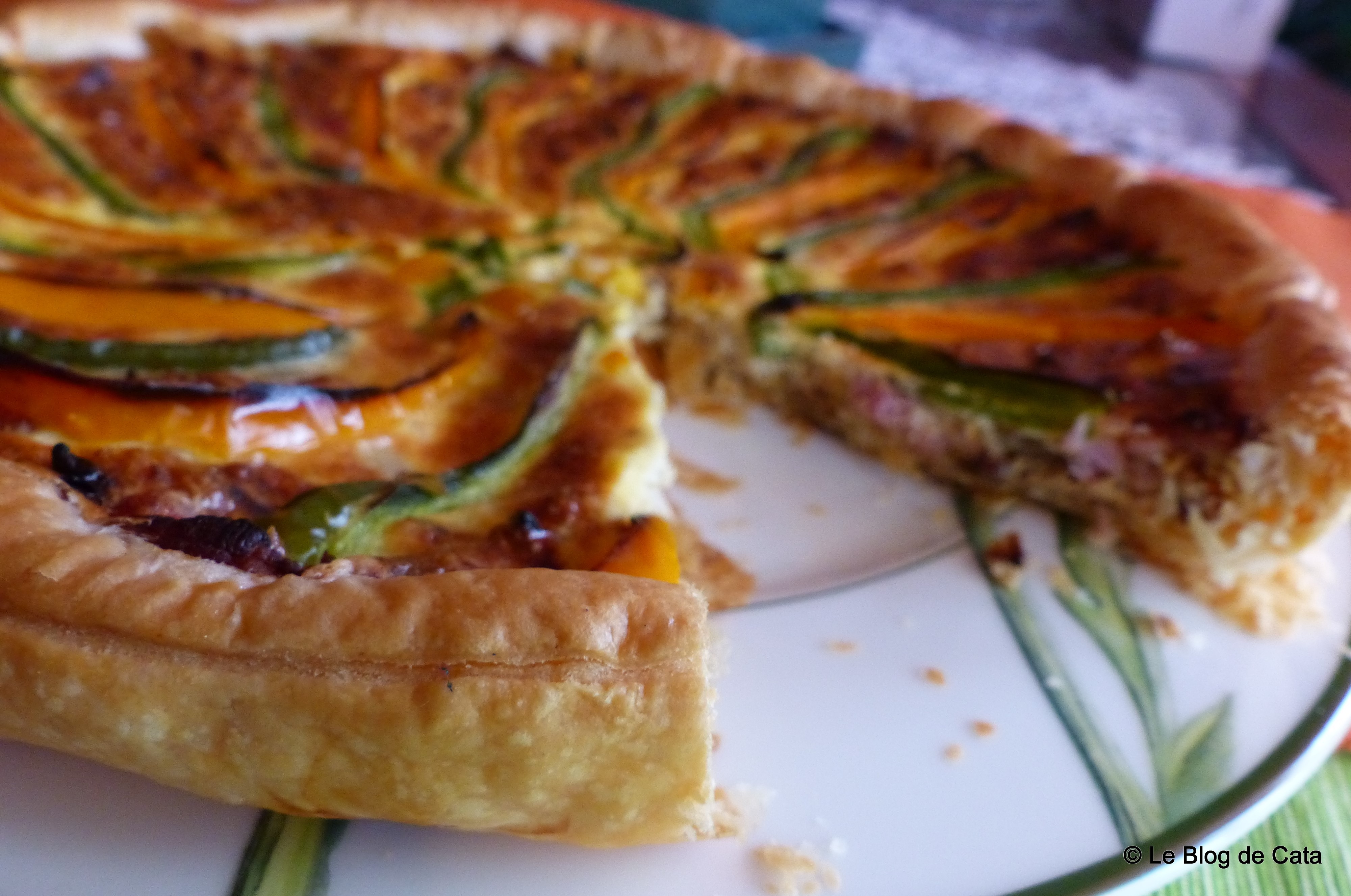 Aperitiv tarta quiche cu ardei