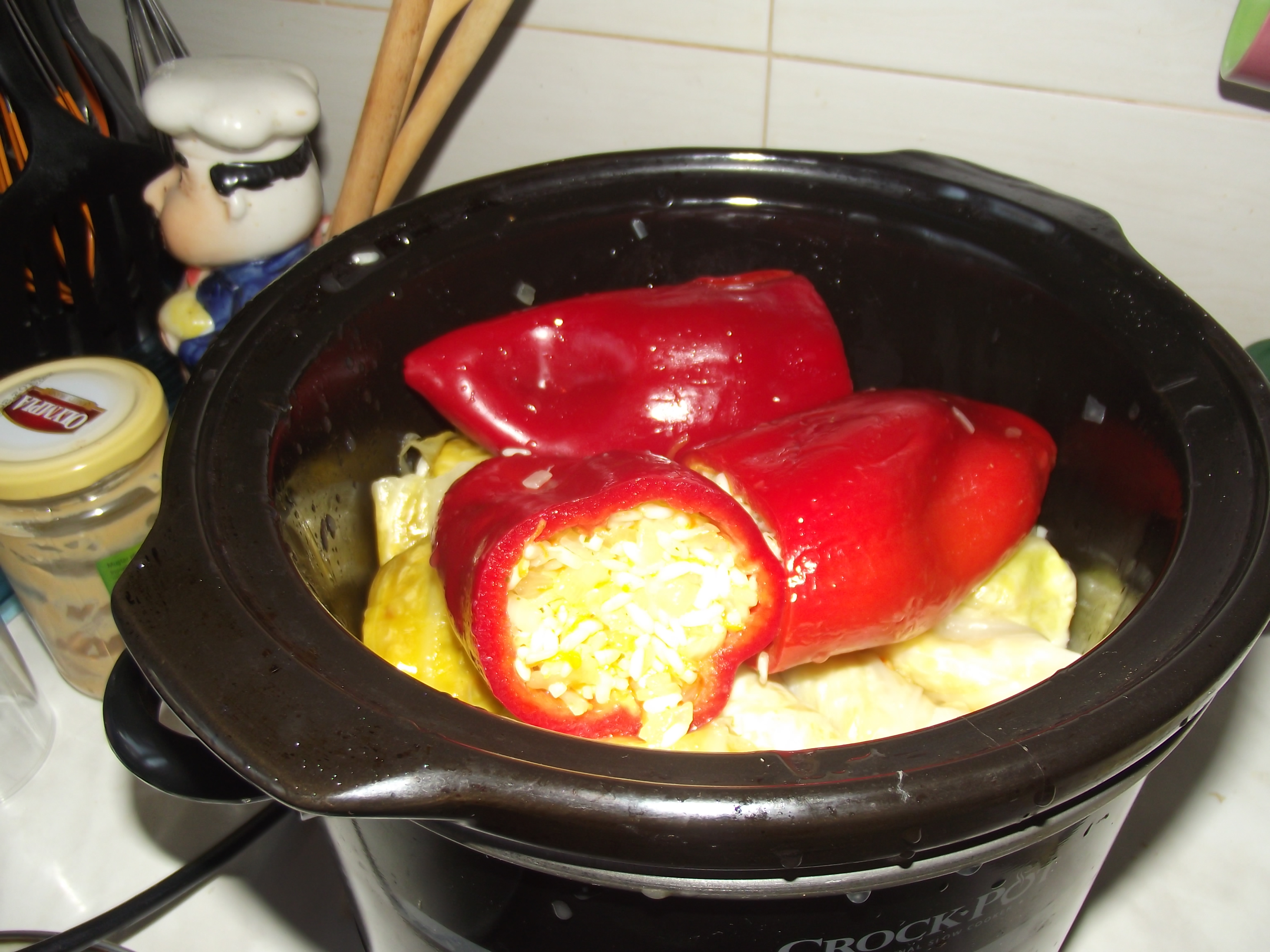 Sarmale si ardei umpluti de post la slow cooker Crock-Pot