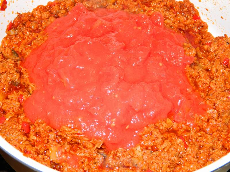 Paste integrale cu carne tocata