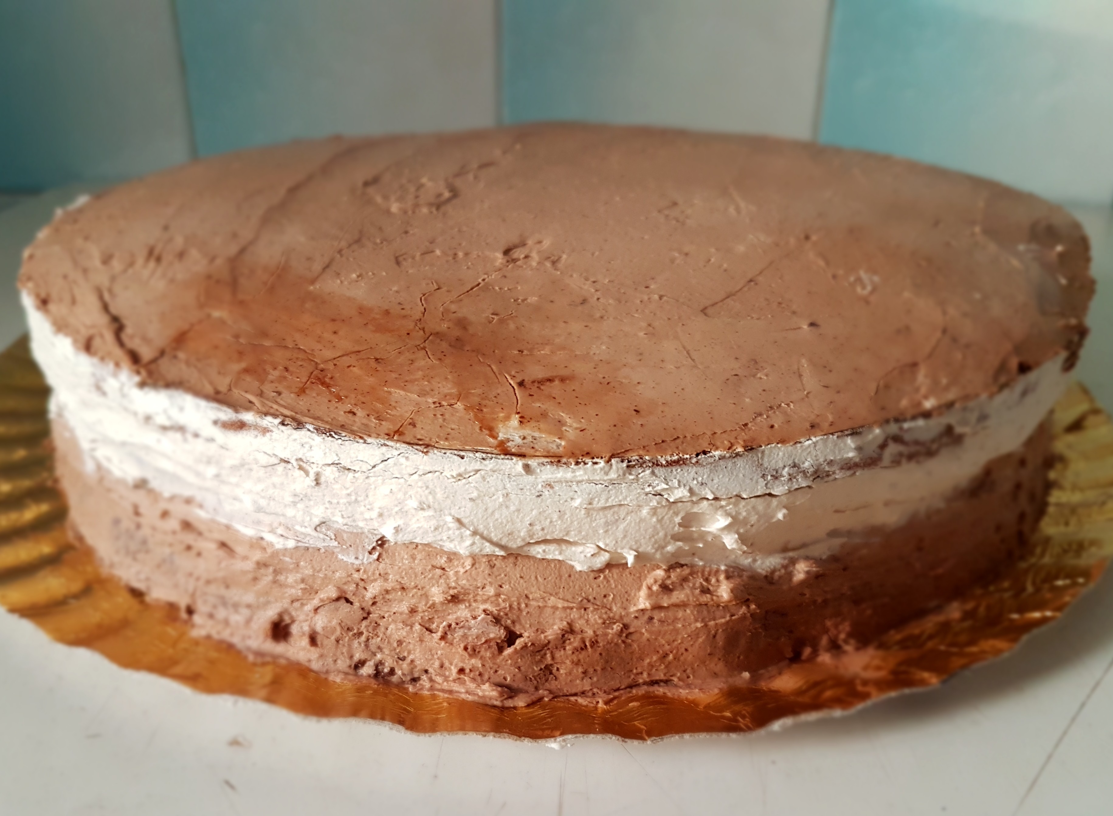 Desert tort cu crema de castane si ciocolata