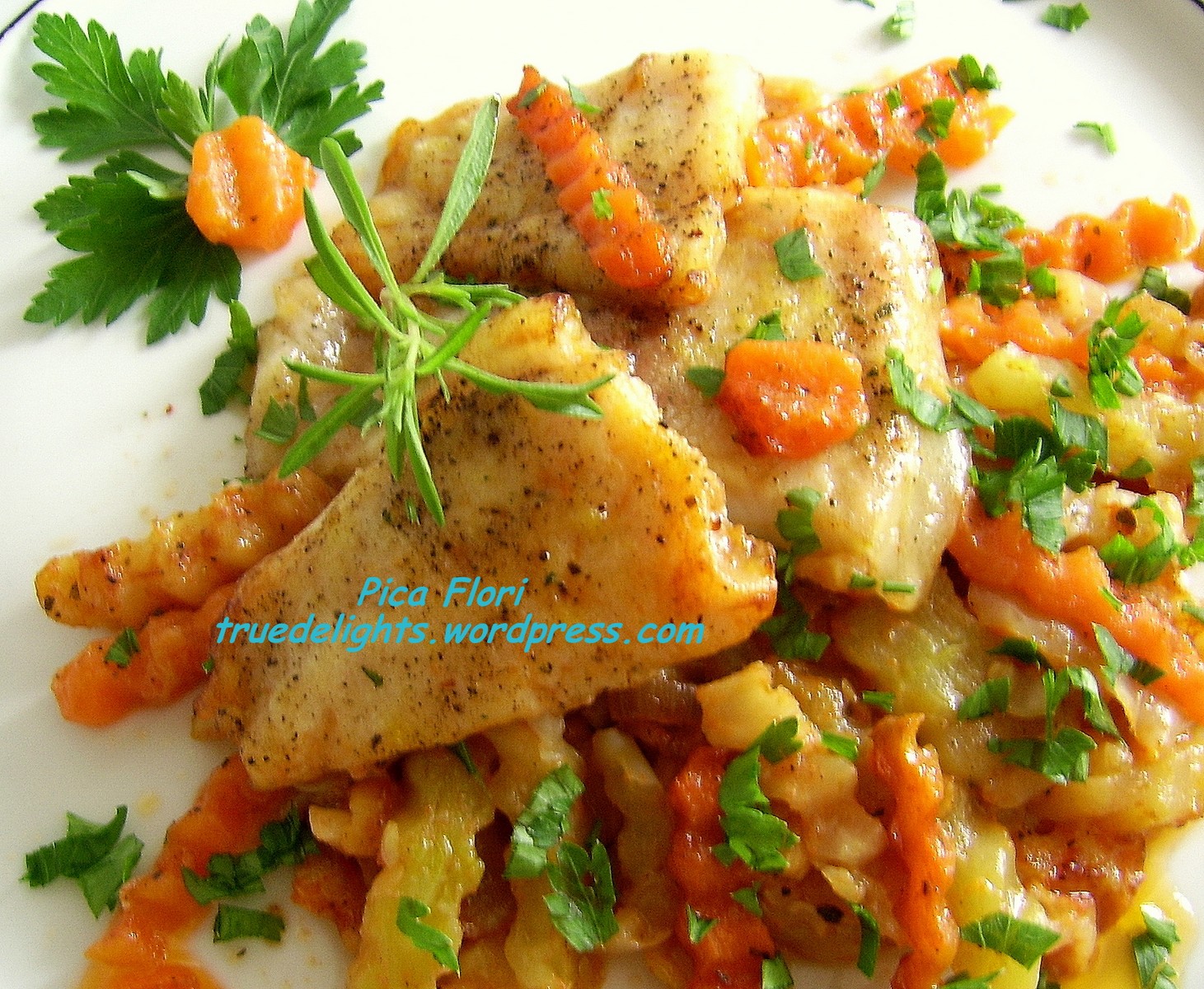 Pangasius pe pat de legume