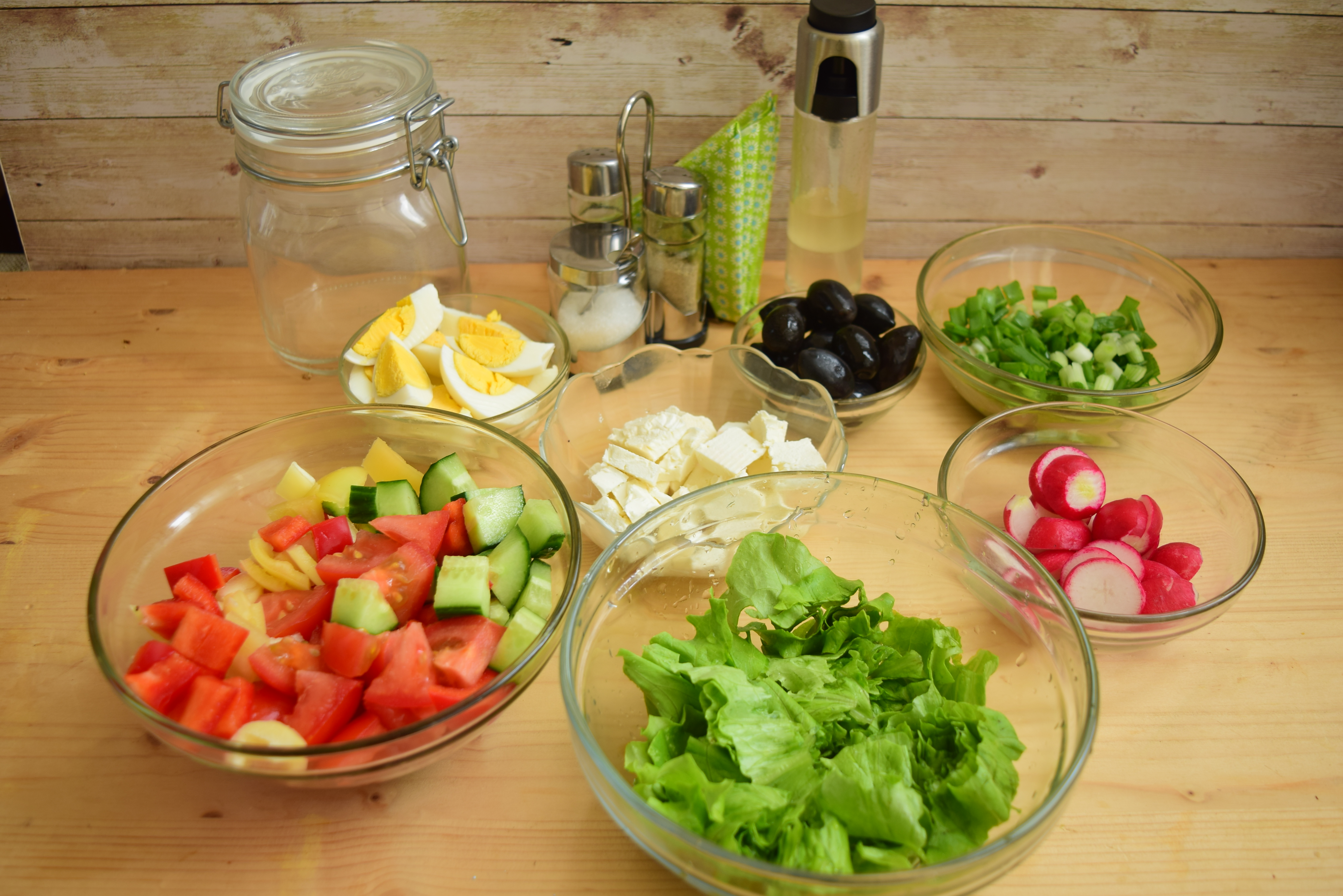 Salata de legume la borcan, in straturi