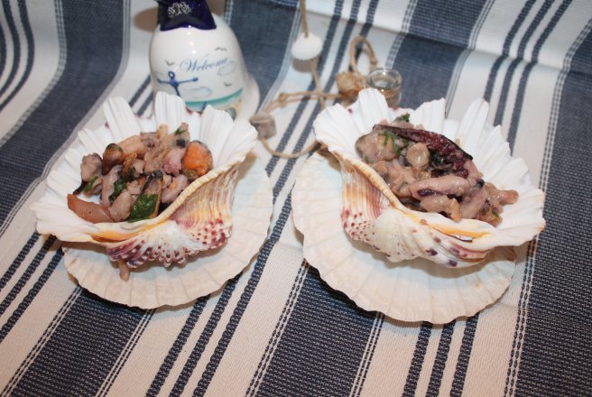 Fructe de mare in sos de vin si ulei de cocos