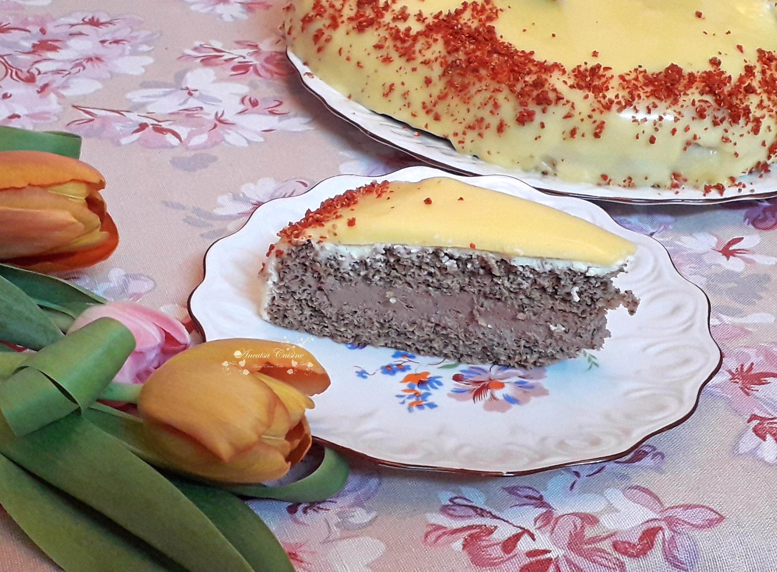 Desert tort Inima de cafea cu glazura oglinda