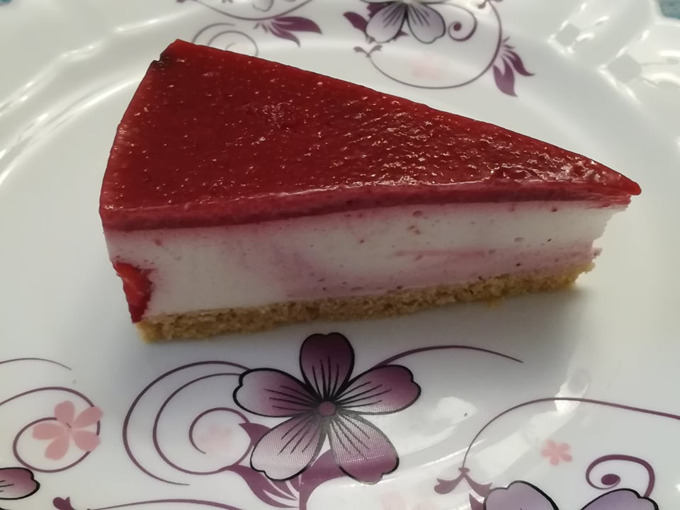 Cheesecake cu jeleu de capsuni (fara zahar )