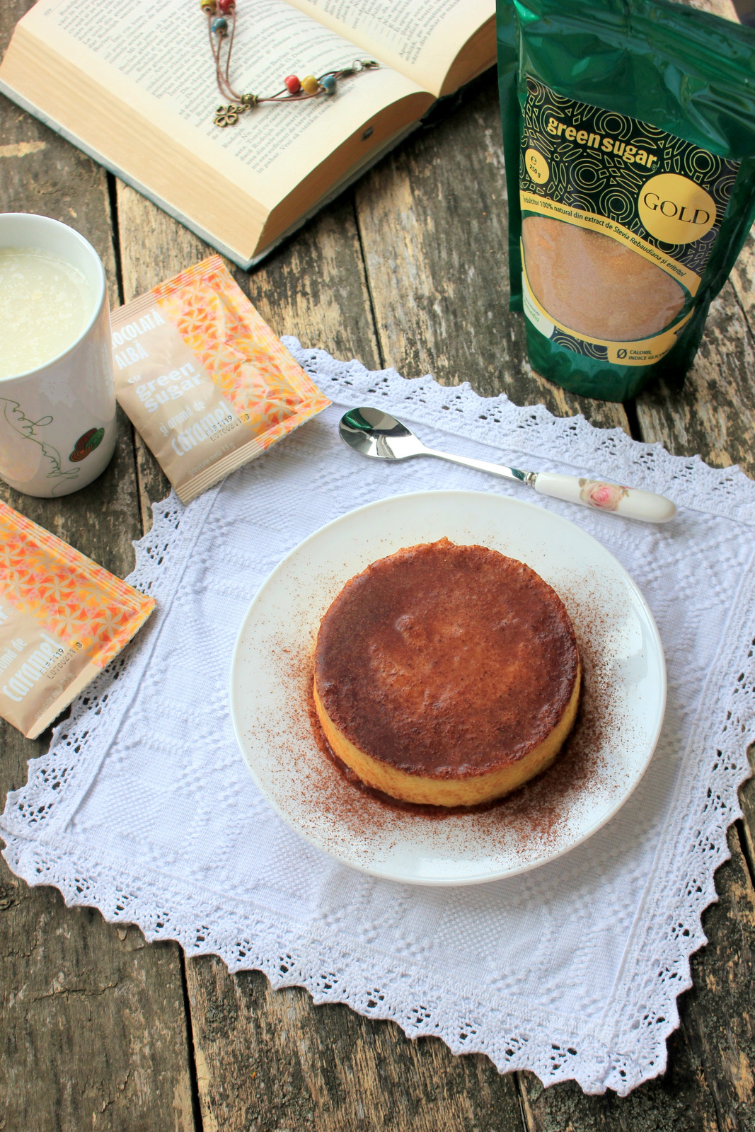 Flan cu caramel si scortisoara, fara zahar