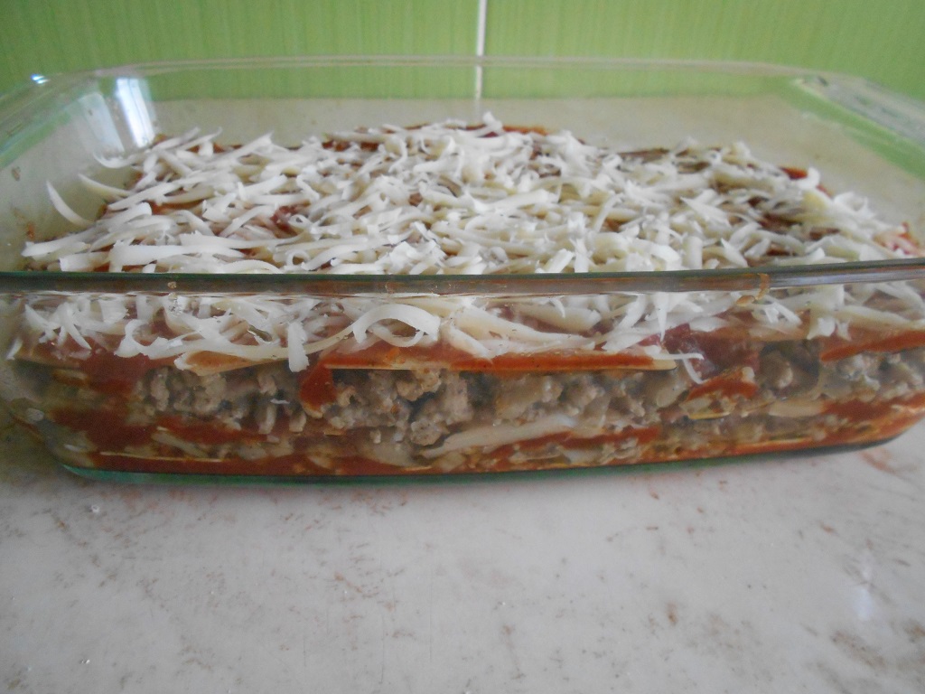 Lasagna cu carne de porc si ciuperci