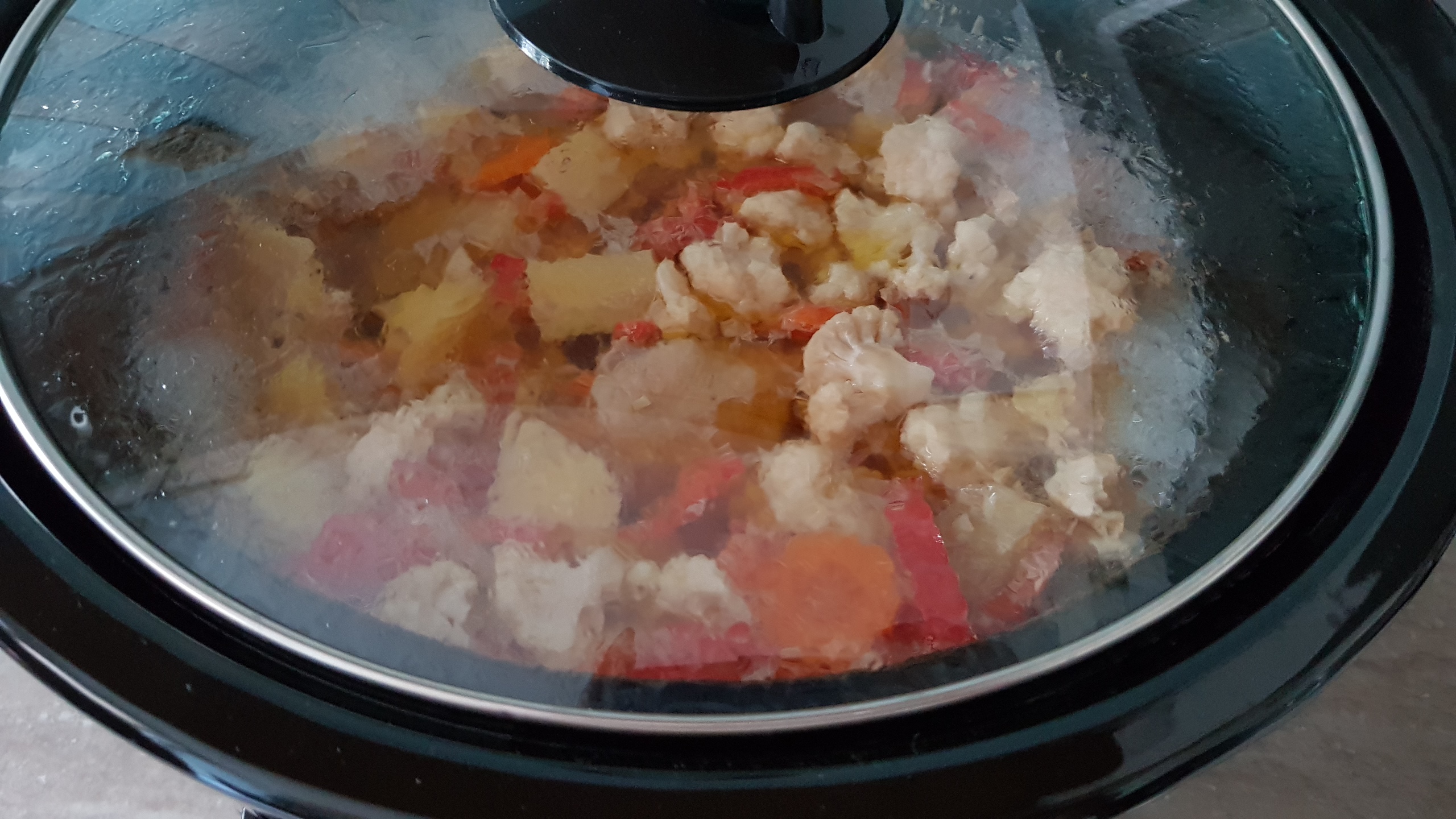 Carne de pui cu legume la slow cooker Crock Pot