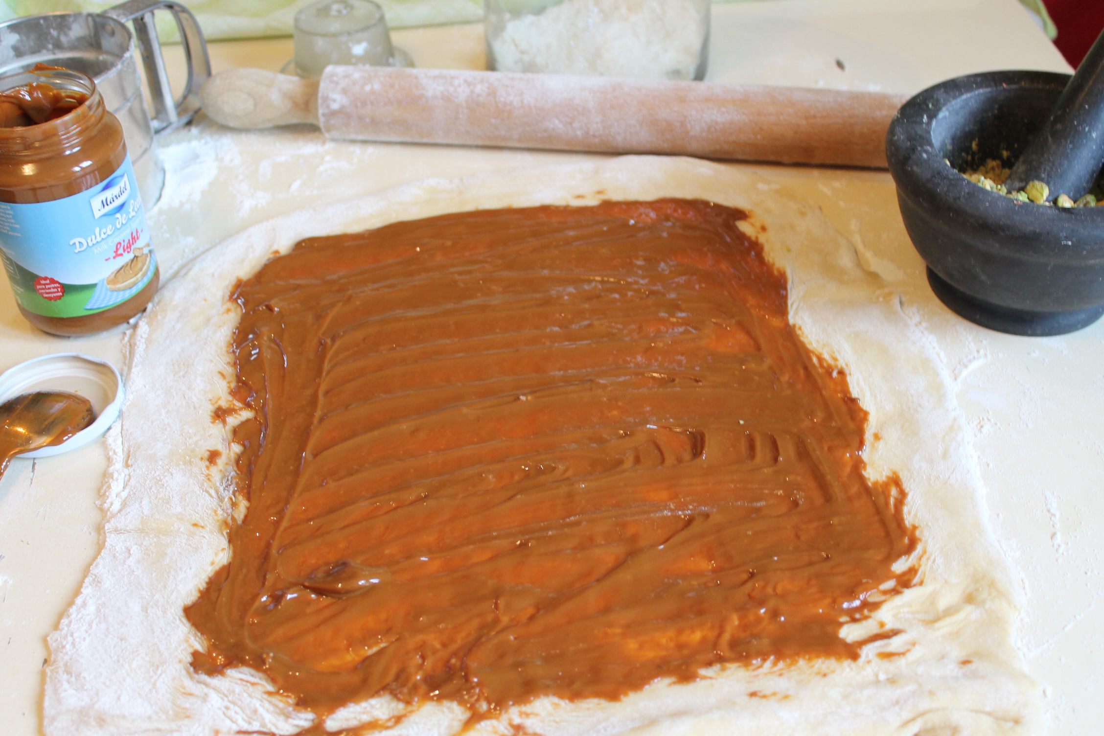 Desert Babka cu dulceata de lapte si fistic