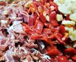 Salata de ciuperci cu smantana, jambon si ardei copti-8