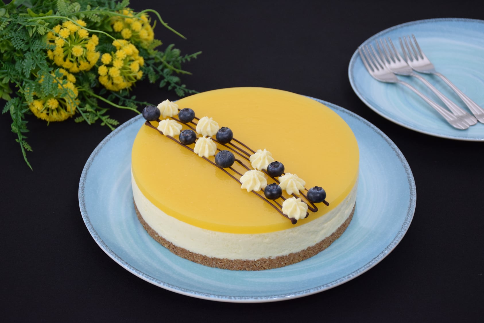 Desert cheesecake cu mango (fara coacere)