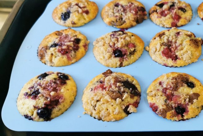 Desert muffins cu fructe de padure