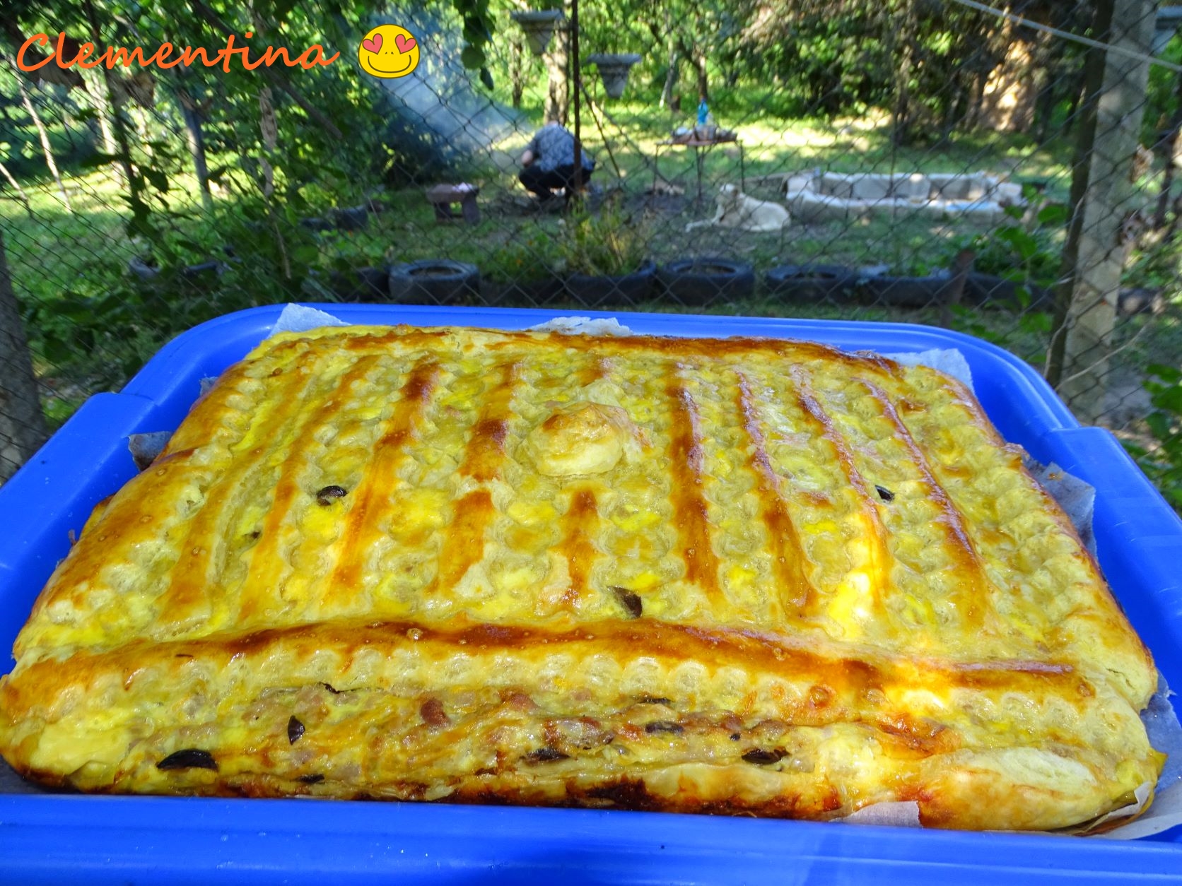 Placinta cu carne, dovlecel, mozzarella