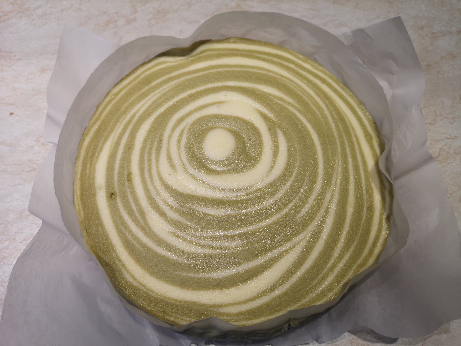 Desert matcha cheesecake