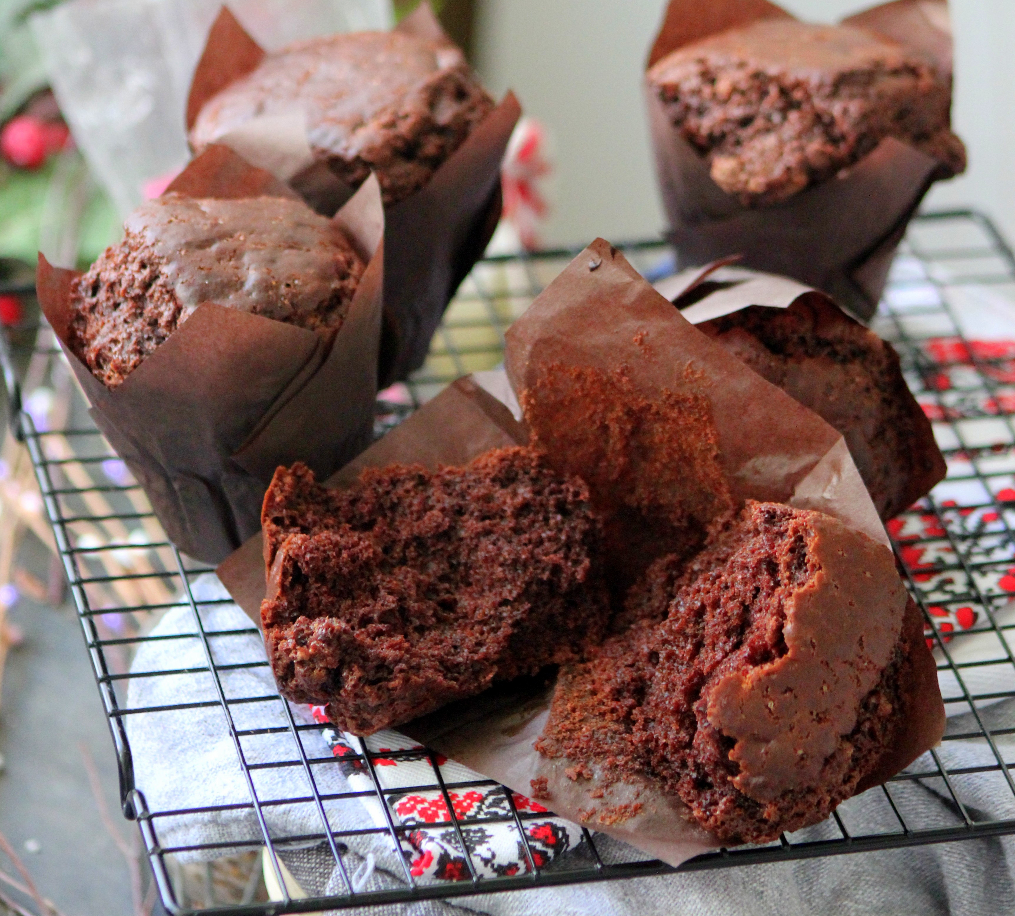 Briose cu ciocolata - Pufoase si cu gust intens