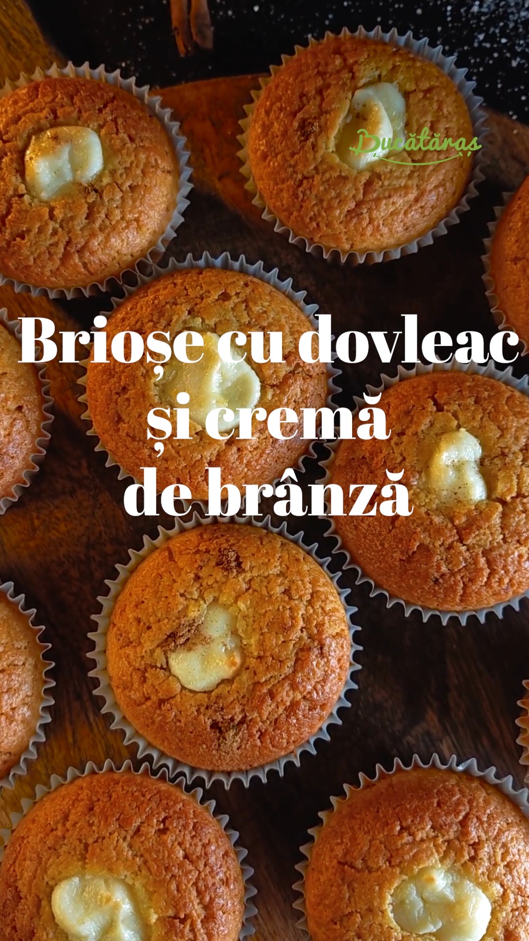 Brioșe cu dovleac și cremă de brânză - Pufoase, fragede și aromate