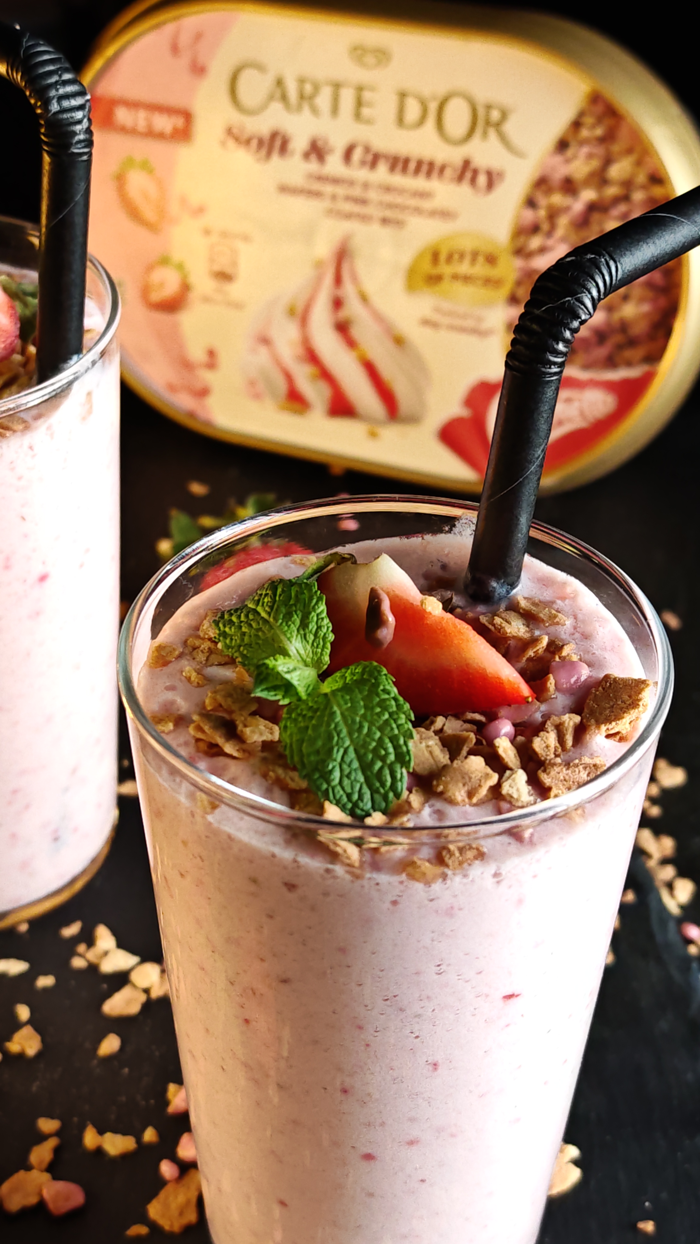 Shake cu înghețată de căpșuni - Deliciu răcoritor de vară